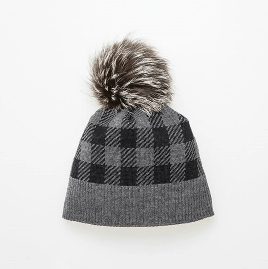 Canadian Hat Canada Plaid Pom Adult Beanie 2019 - Image 5