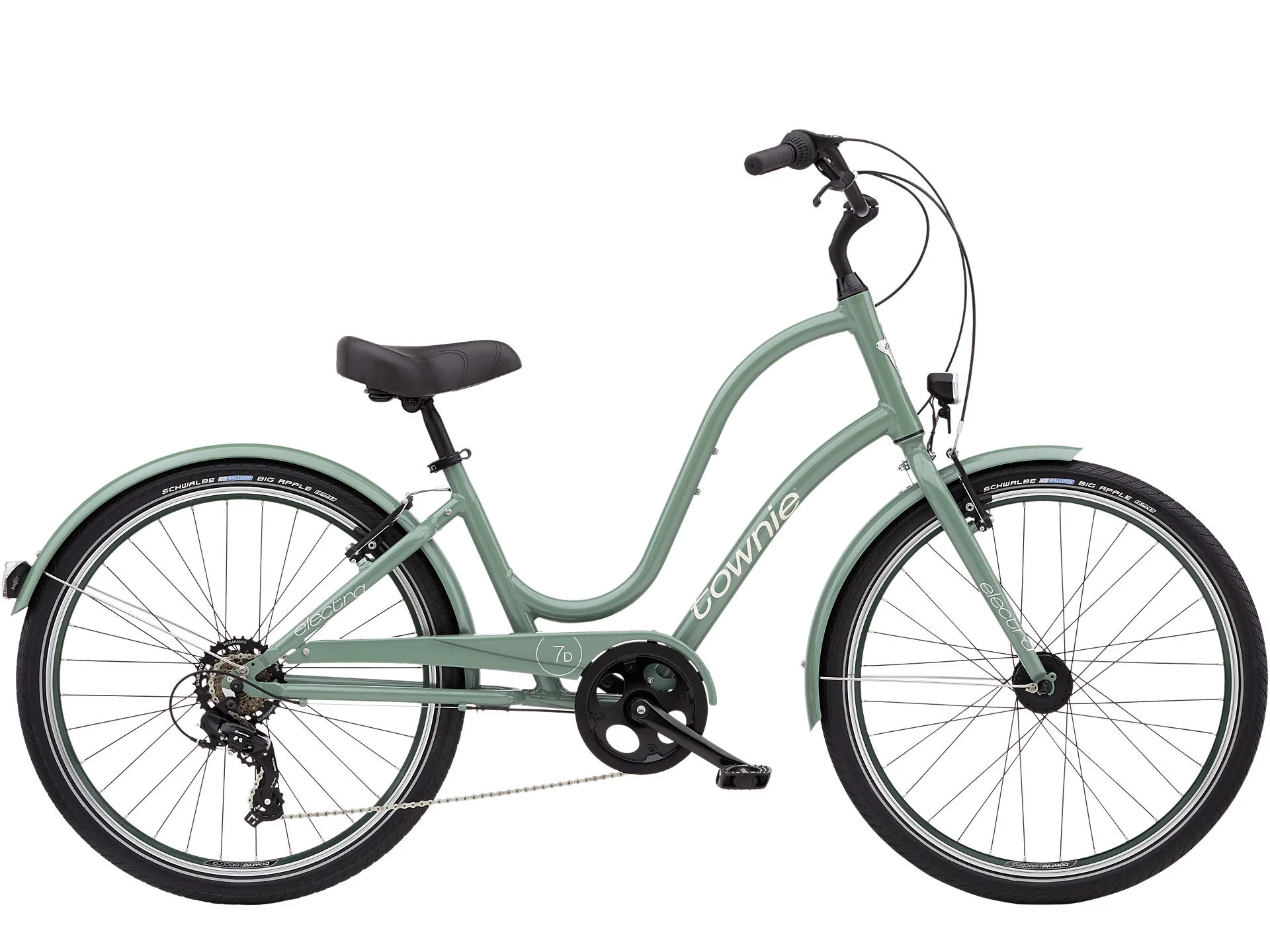 Electra Townie 7D EQ Ladies Bike with Fenders Palm Green 26