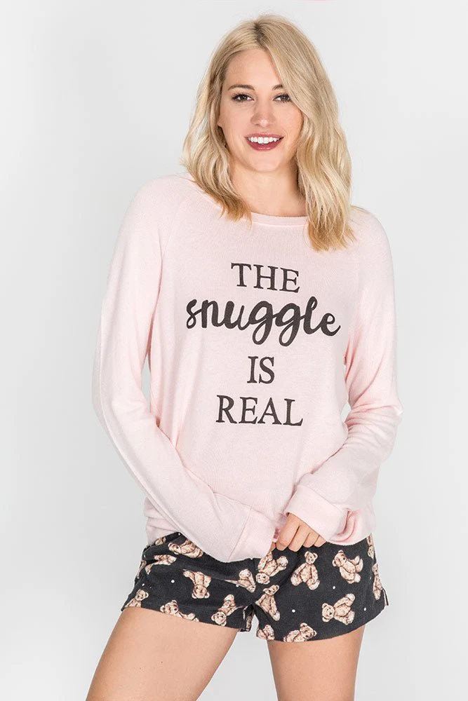 PJ Salvage The Snuggle Is Real Ladies Crew 2019 - Image 4